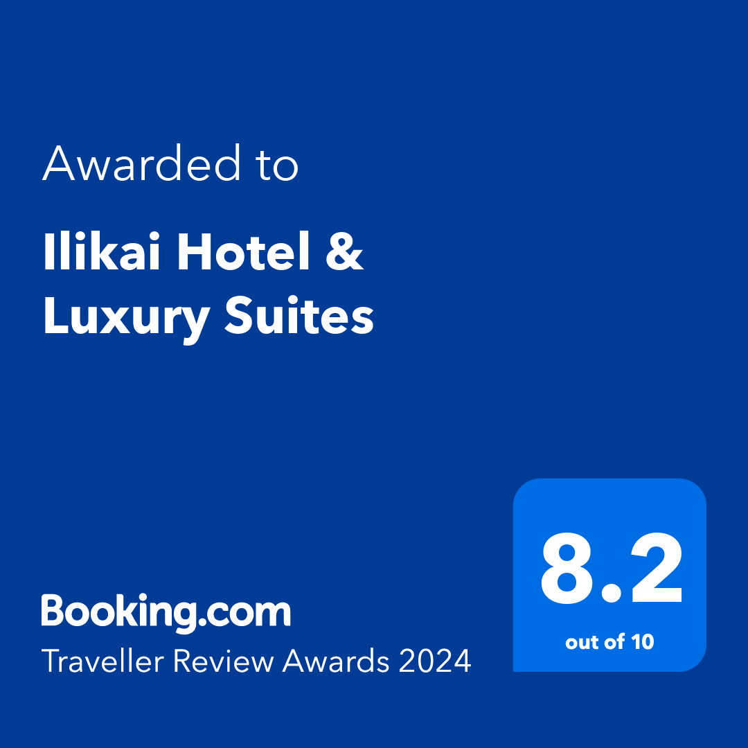 Awarded to Ilikai Hotel & Luxury Suites - Booking.com Traveller Review Awards 2024 - 8.2 out of 10.